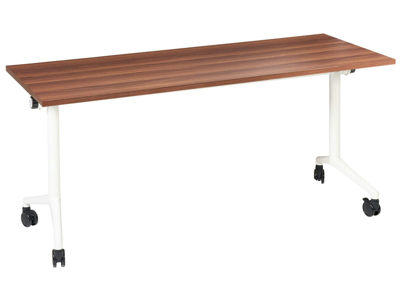 Mesa plegable CAVI en aglomerado revestido con estructura metálica y ruedas