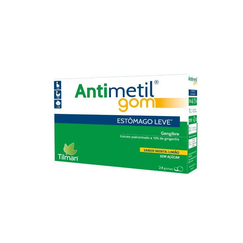 Antimetil Gomas sem Açúcar Menta e Limão x24
