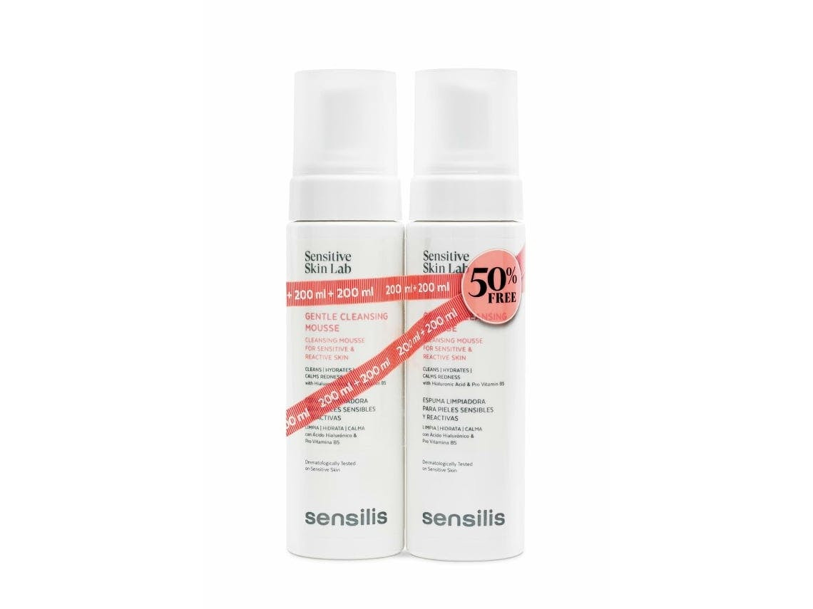 Espuma De Limpeza Sensilis   Calmante 2 X 200 Ml