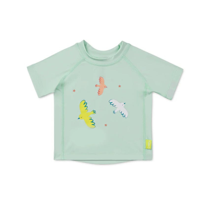 Camiseta protección solar bebé UPF50+ estampado pájaros