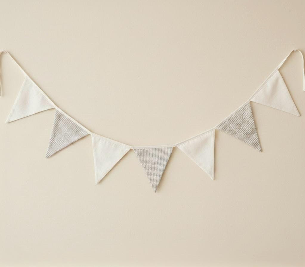 Banderines decorativos de tela, 2 m