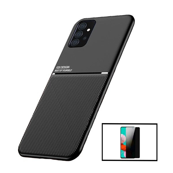 Kit Capa Magnetic Lux + Anti-Spy 5D Full Cover para Samsung Galaxy A52s 5G