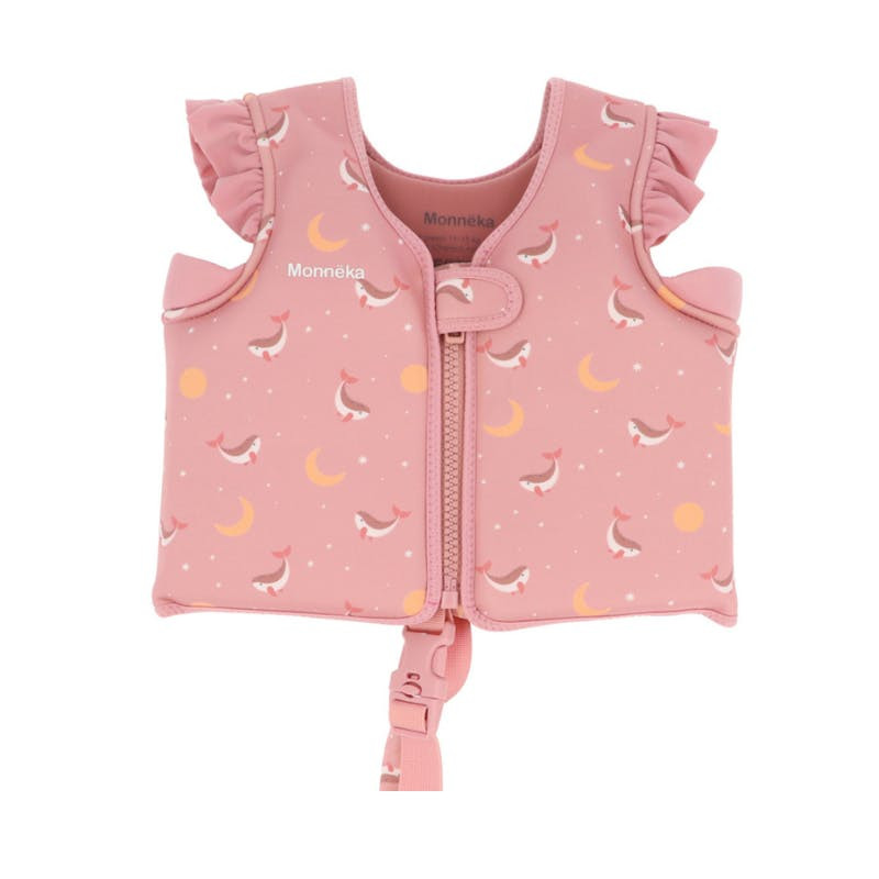 Chaleco flotador Whale Pink para aprendizaje de natación