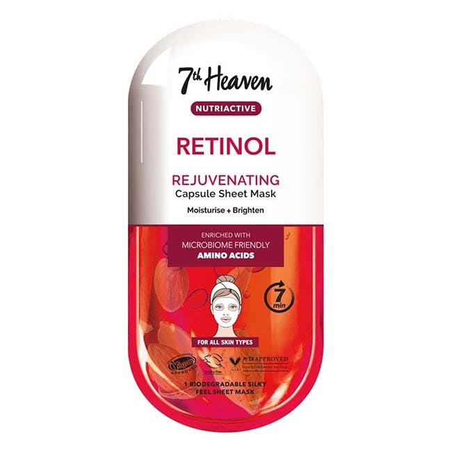 Mascarilla facial con cápsulas de retinol