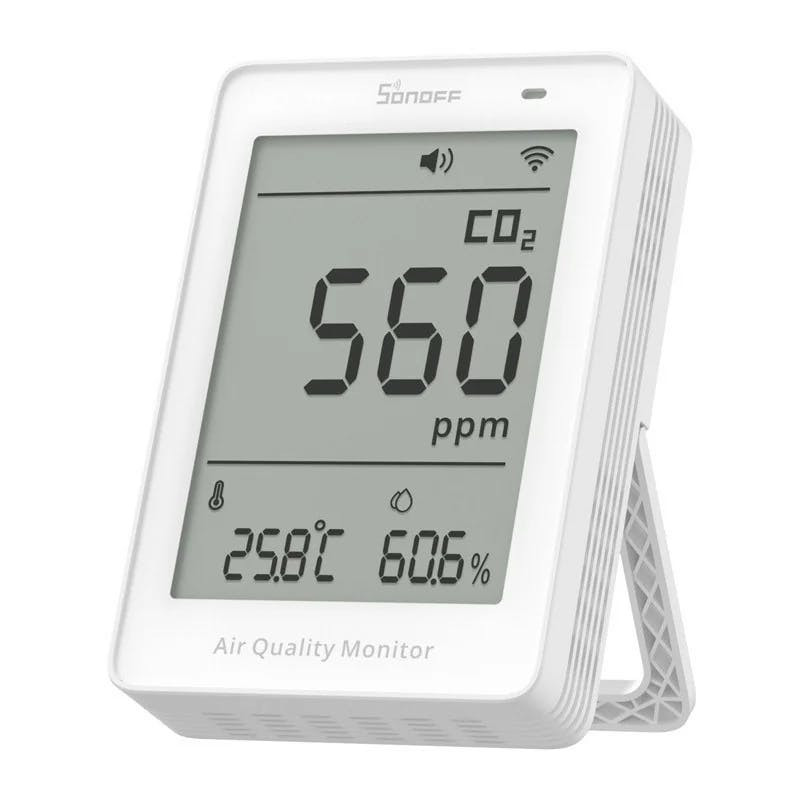 Medidor Qualidade Ar Sonoff AirGuard CO2 SAWF-08P Wi-Fi e Tela LCD