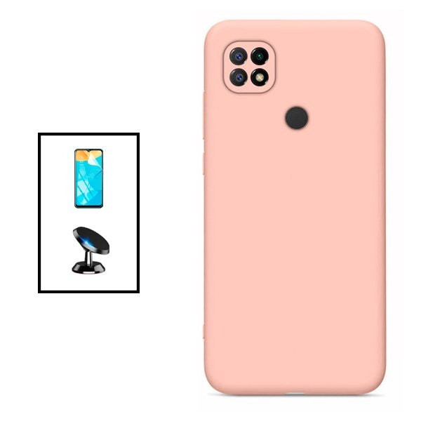 Hydrogel full-cover screen protector kit with liquid silicone case and magnetic car mount for Poco C40