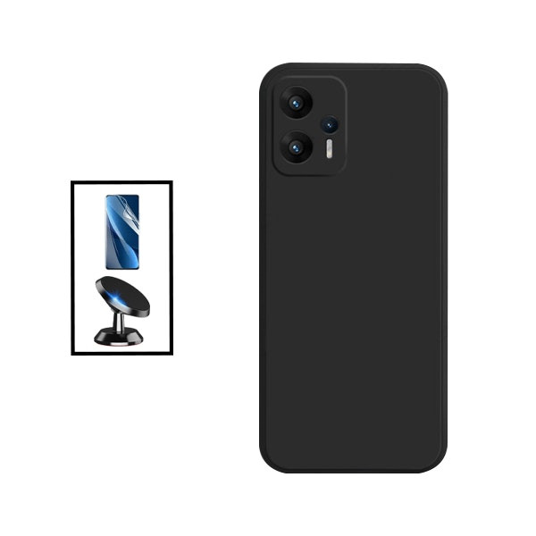 Kit protector hydrogel Full Cover + funda silicona líquida + soporte magnético coche