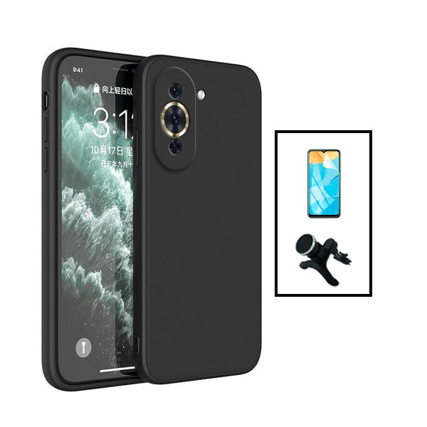 Kit película hydrogel, funda de silicona y soporte magnético para Huawei Nova 10