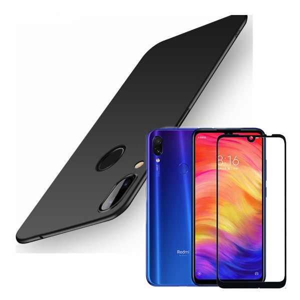 Kit protector de cristal y funda SlimShield para Redmi 7 - Negro