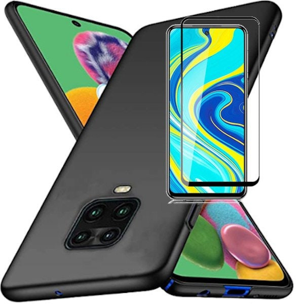 Protector de Vidrio Full Cover 5D y Funda SlimShield para Redmi Note 10 Lite