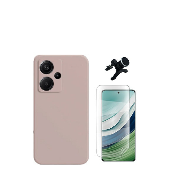 Película Hydrogel Full Cover + Funda Silicona Líquida + Soporte Magnético de Coche