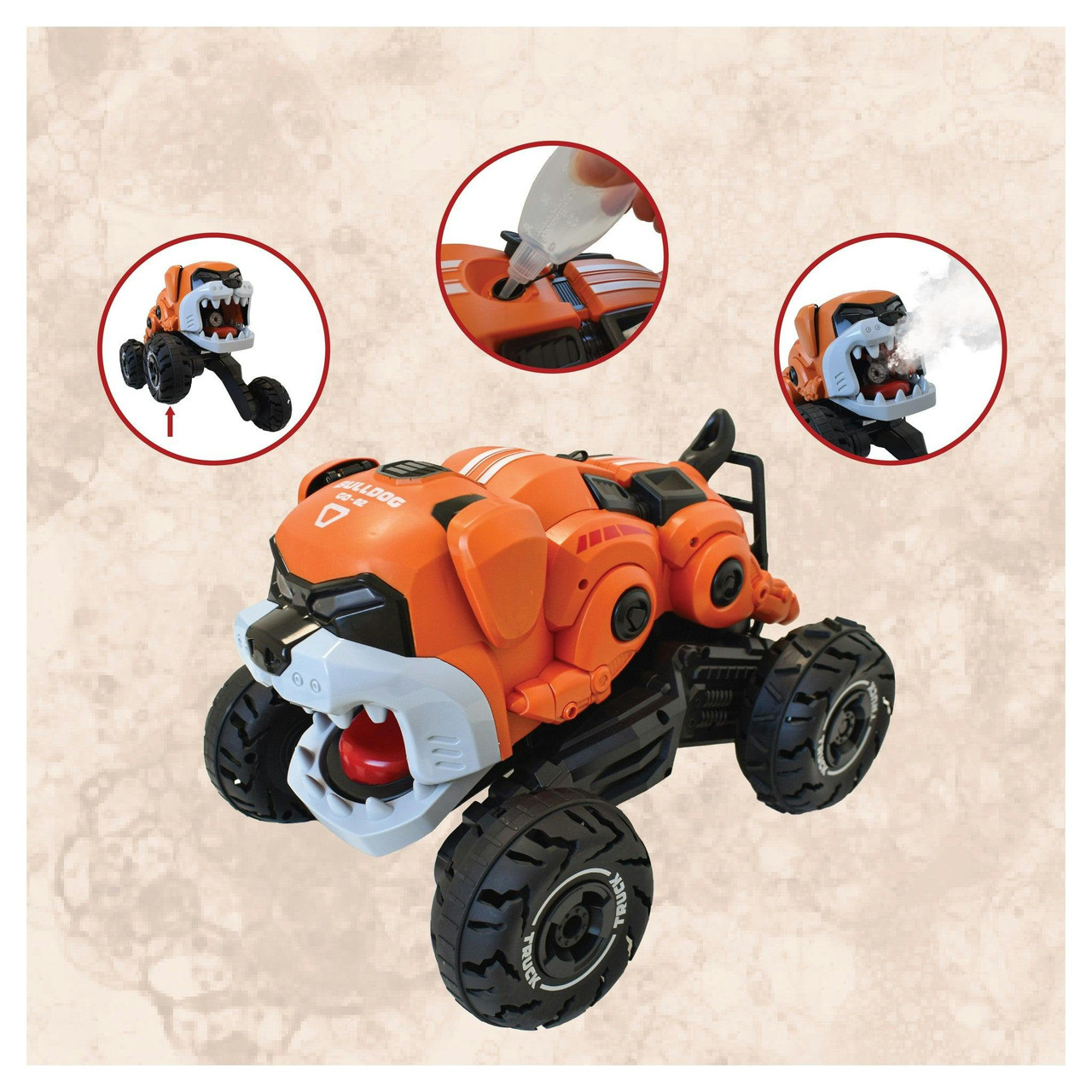 RC Bulldog 2.4GHZ Luz Som e Spray SPEEDRACER