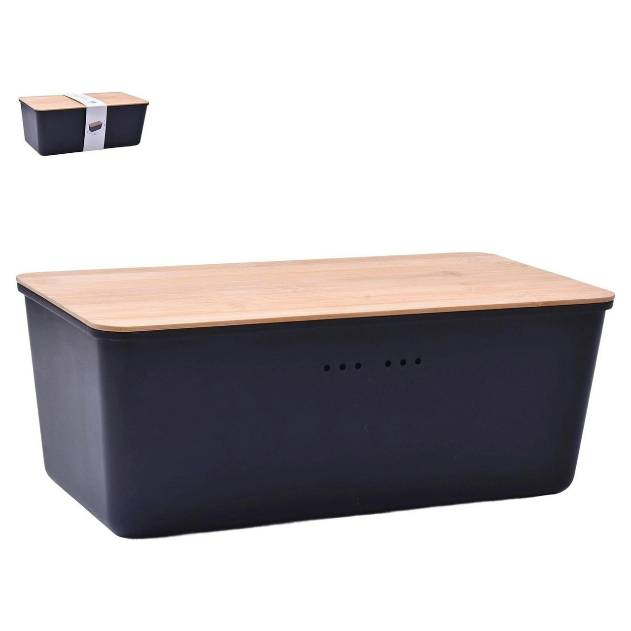 Caja para pan con tapa 18x34x14cm