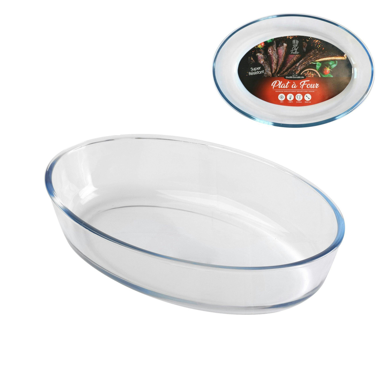 Fuente de horno de vidrio 2L - 31x21x7 cm