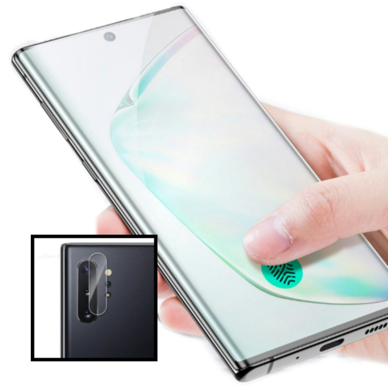 Protector de vidrio templado Full Cover para Galaxy Note 10 5G