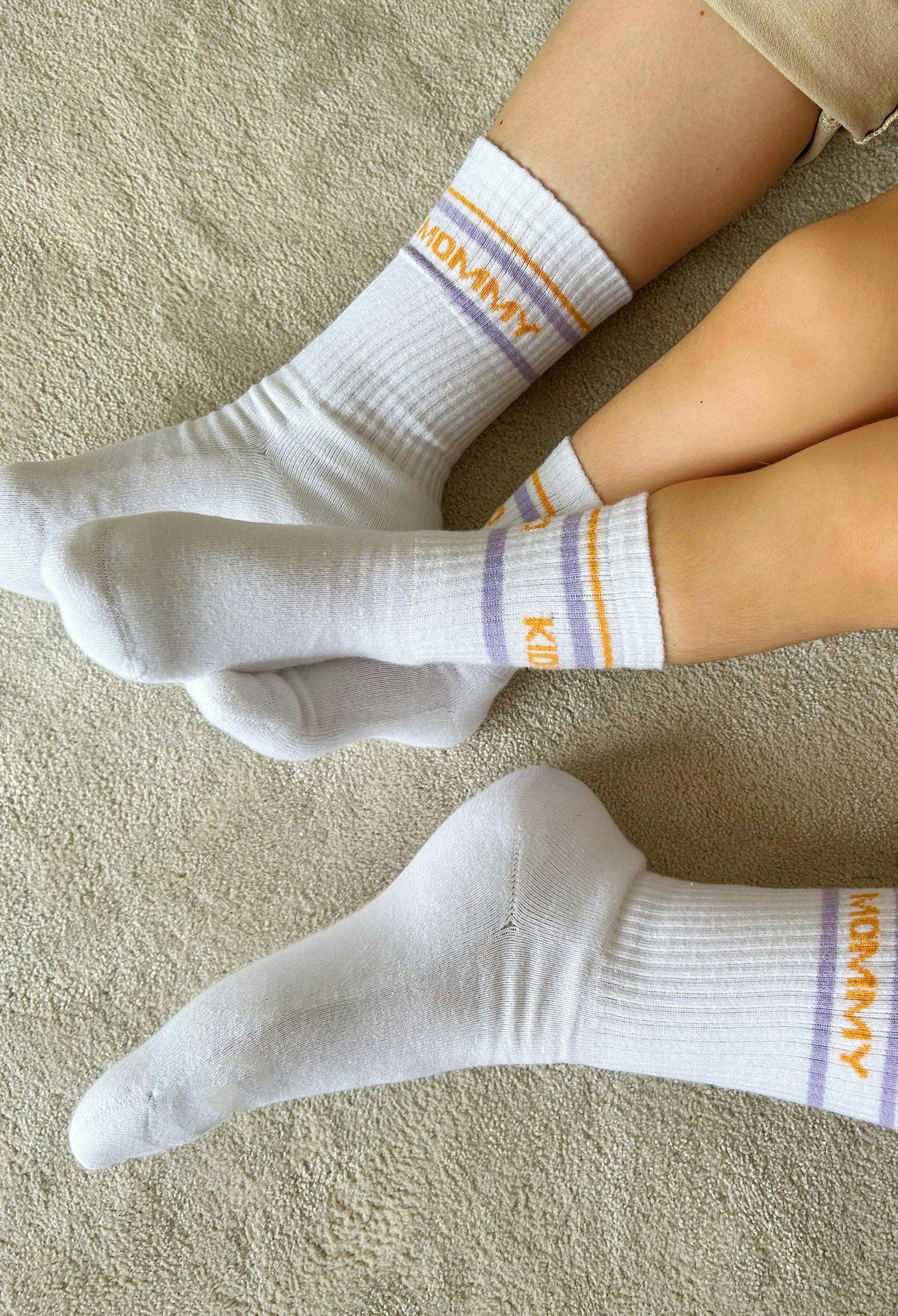 Conjunto de calcetines madre e hijo en algodón