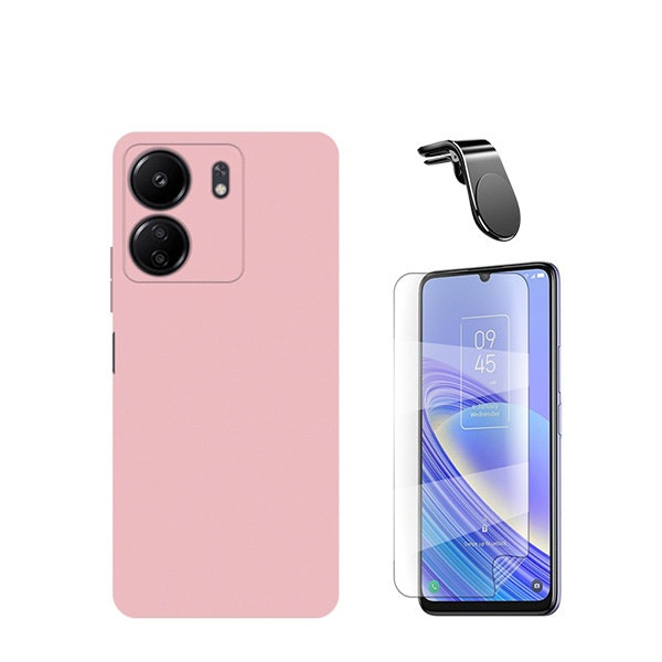 Kit de protección: protector hydrogel, funda silicona líquida y soporte magnético