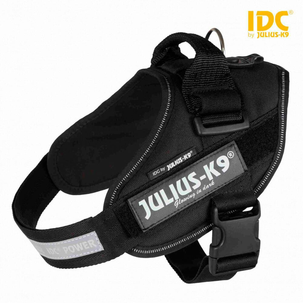 IDC dog harness, adjustable with handle and reflective straps
