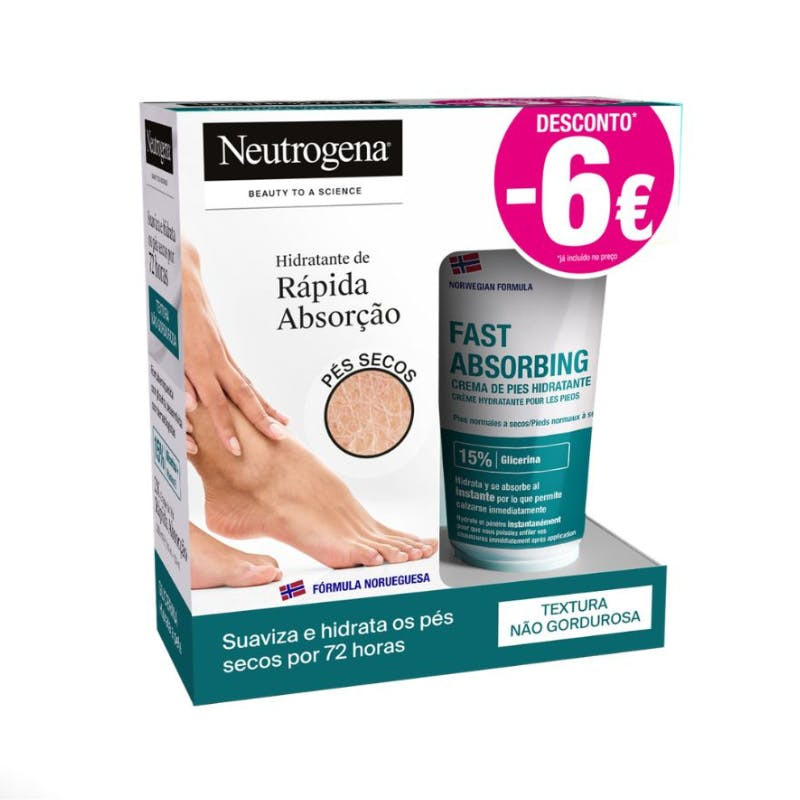 Crema de Pies Fast Absorbing pack 2 x 100 ml 72h hidratación