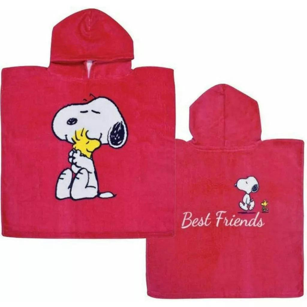 Poncho de playa Snoopy algodón con capucha