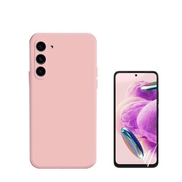 Protector Hydrogel Full Cover y Funda de Silicona Líquida para Samsung Galaxy S24 Plus 5G