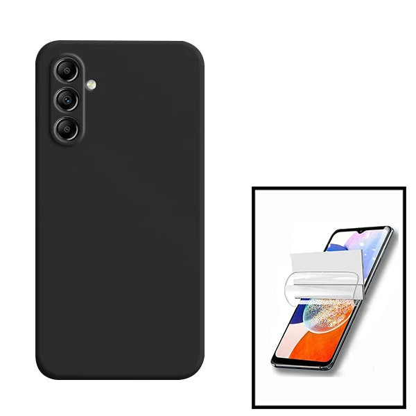 Protector Hydrogel Full Cover y funda silicona líquida para Samsung Galaxy A34 5G
