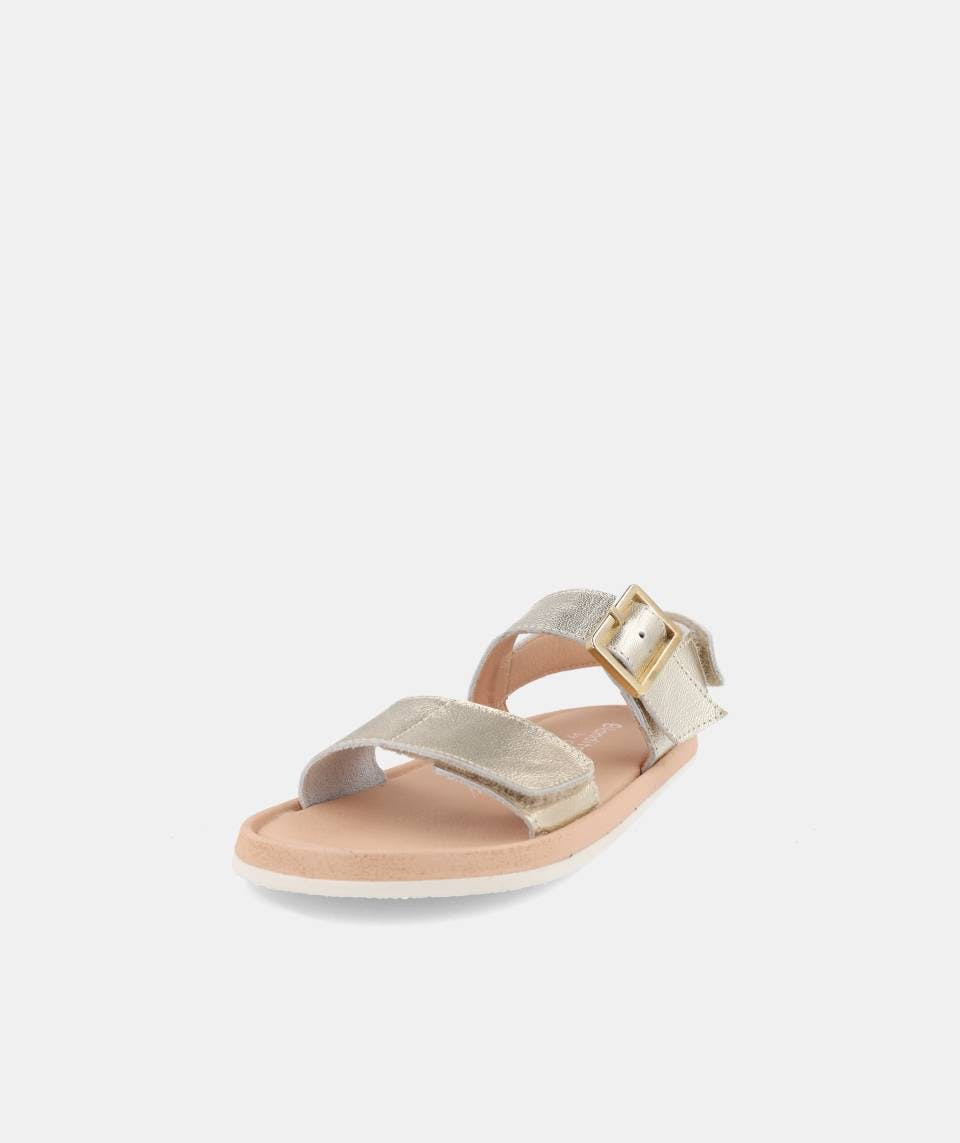 Capri champagne barefoot sandals for children