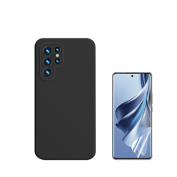 Kit protector hidrogel full cover y funda silicona líquida para Galaxy S24 Ultra 5G