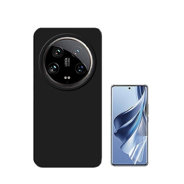 Kit protector hydrogel full cover + funda silicona líquida para Xiaomi 14 Ultra
