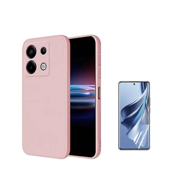 Protector Hydrogel Full Cover y Funda de Silicona Líquida para Xiaomi Poco X6 5G