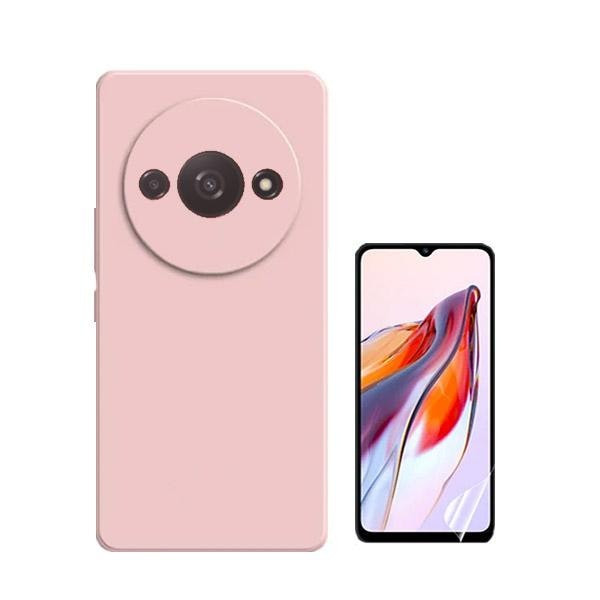 Protector Hydrogel Full Cover + Funda Silicona Líquida para Xiaomi Redmi A3