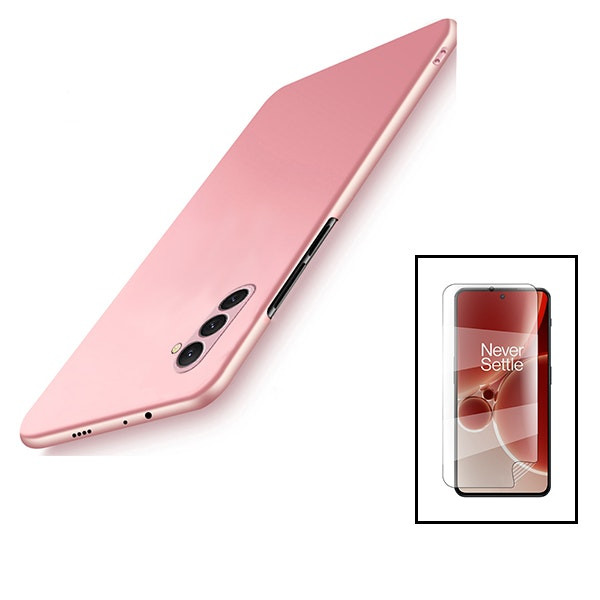 Hydrogel Full Cover Screen Protector and SlimShield Case for Samsung Galaxy A24 4G - Pink