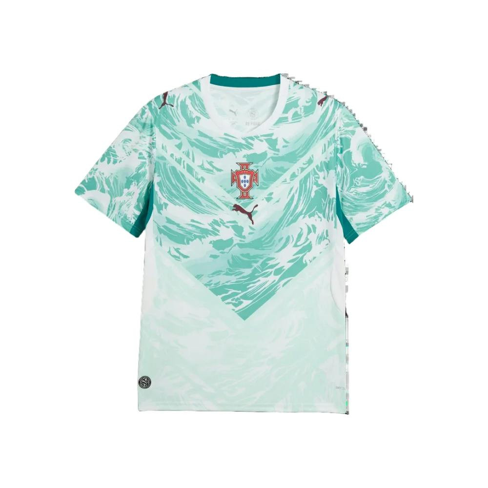 Camiseta alternativa Portugal blanco y verde agua