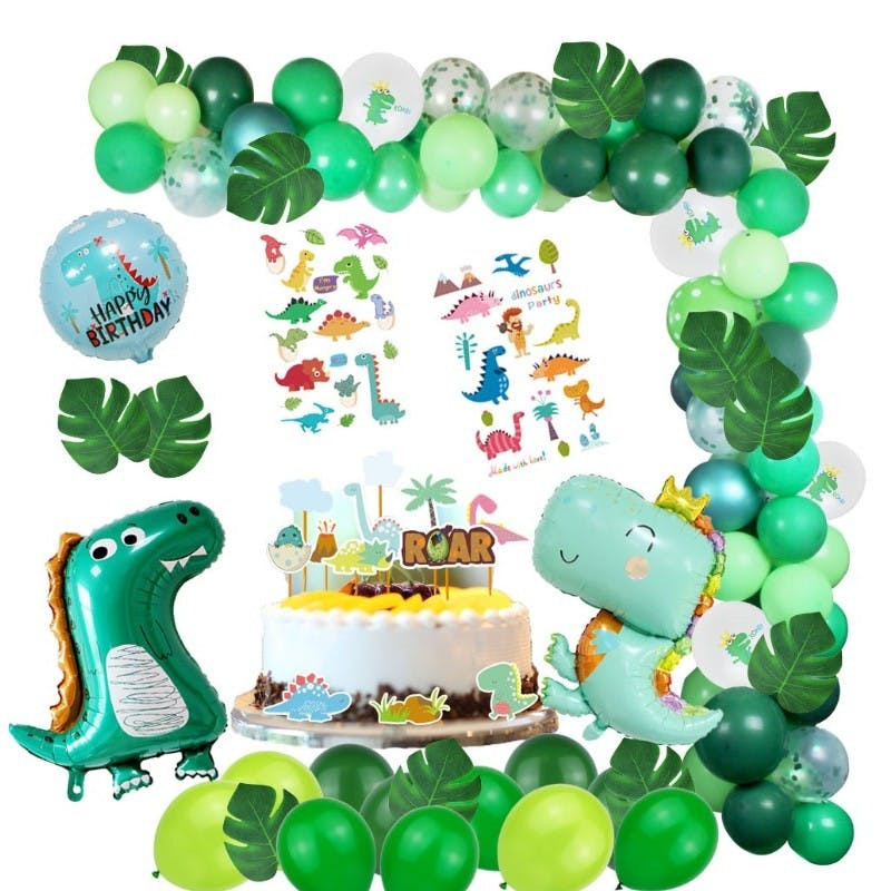 Aniversário - Conjunto de Balões 115 Peças Dinossauro