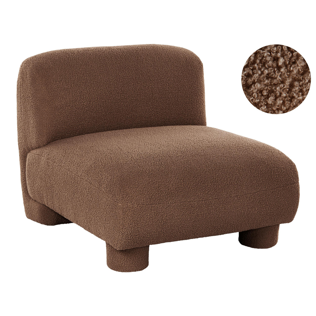 Mjalbi bouclé brown chair module