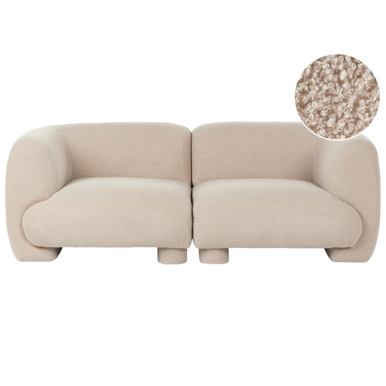 Mjalbi 2-seater bouclé sofa cream