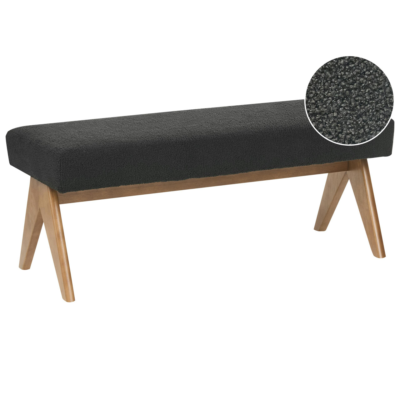 Tamre bouclé bed bench black