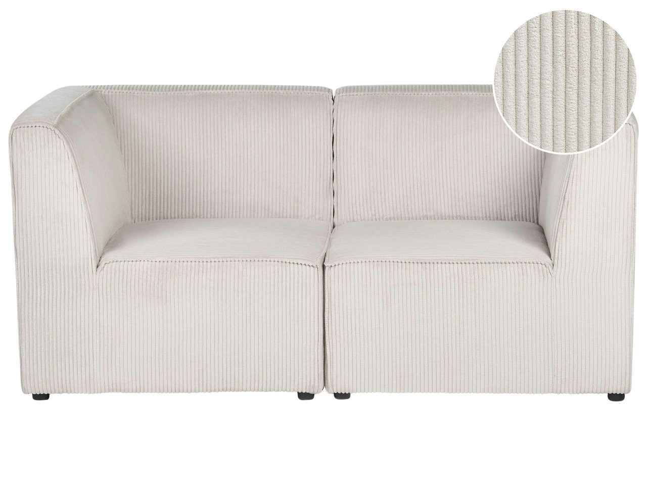 Sofá modular 2 lugares LEMVIG Bombazine Creme