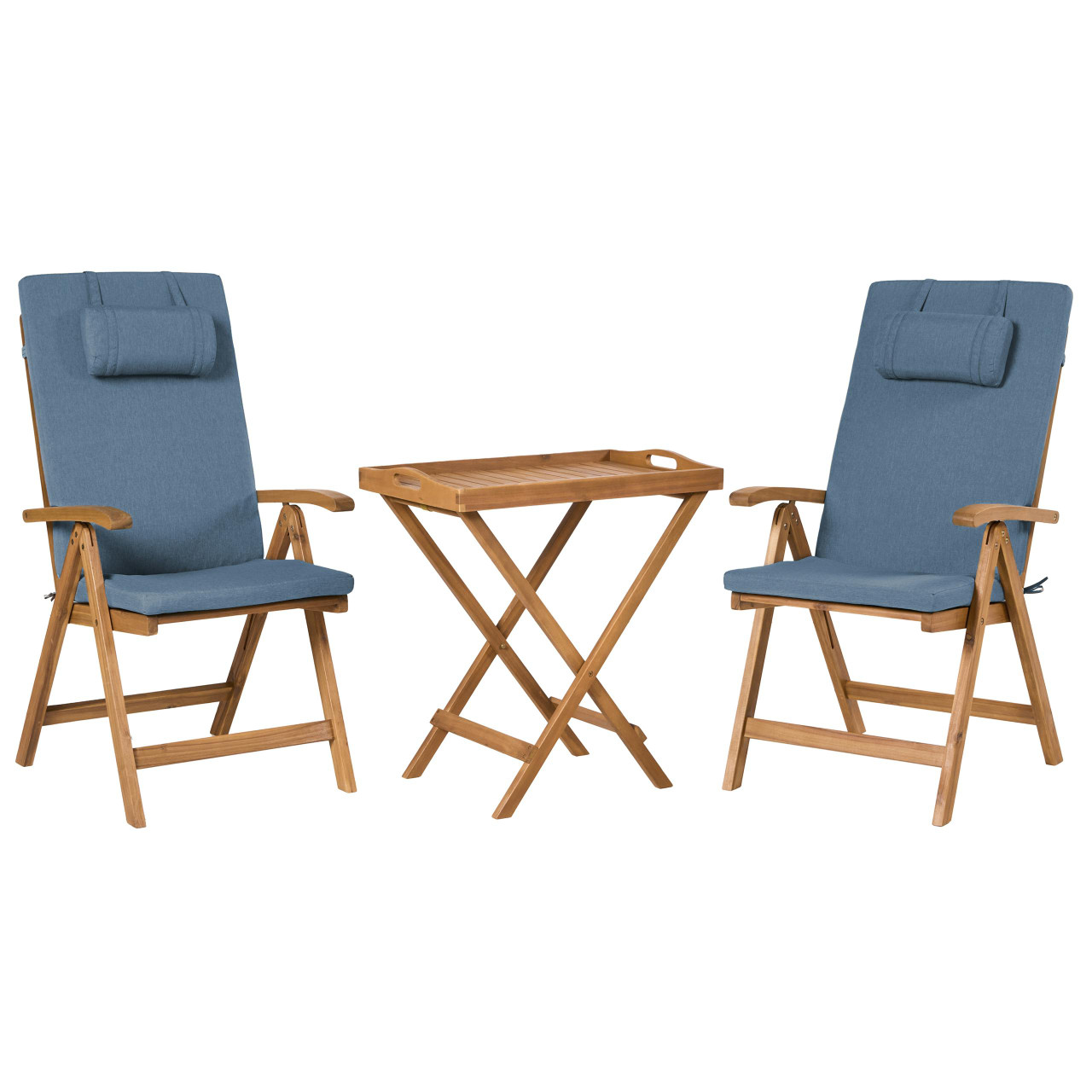 Conjunto bistró Java Premium madera de acacia marrón