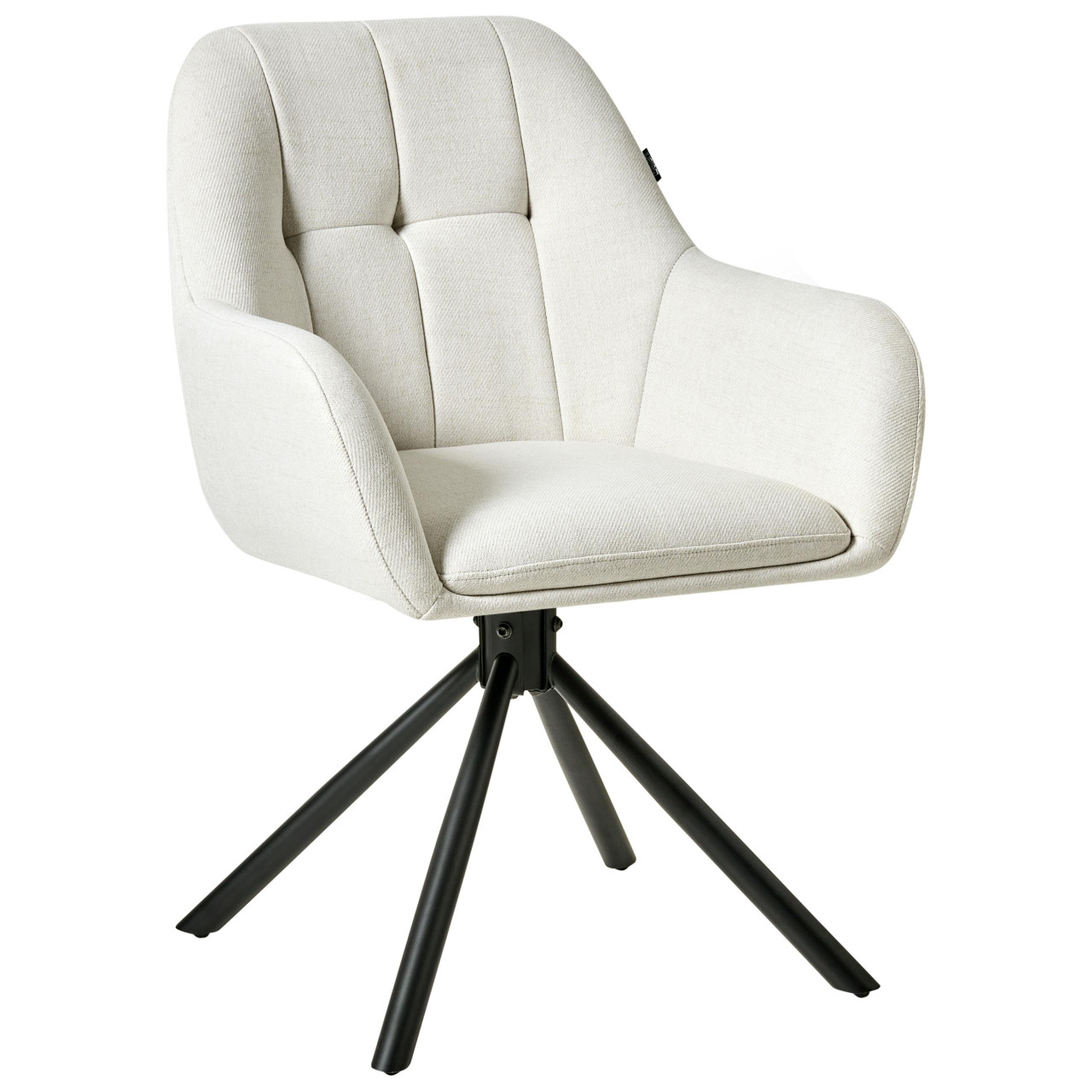 Silla giratoria tapizada de tela Ubly