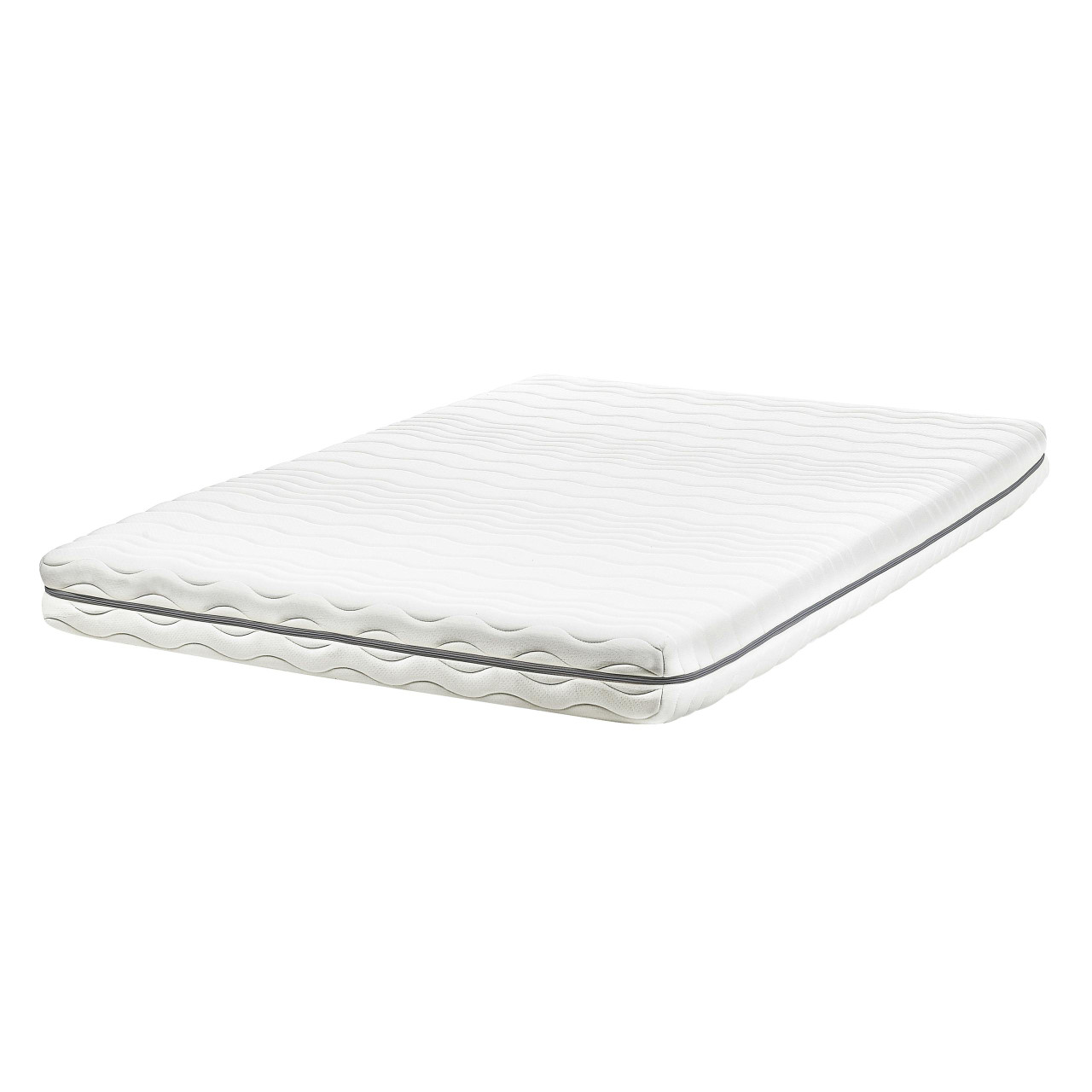 Colchão Viscoelástico Para Cama De Casal Beliani Jolly De Espuma Poliuretano Branco 140x200x18