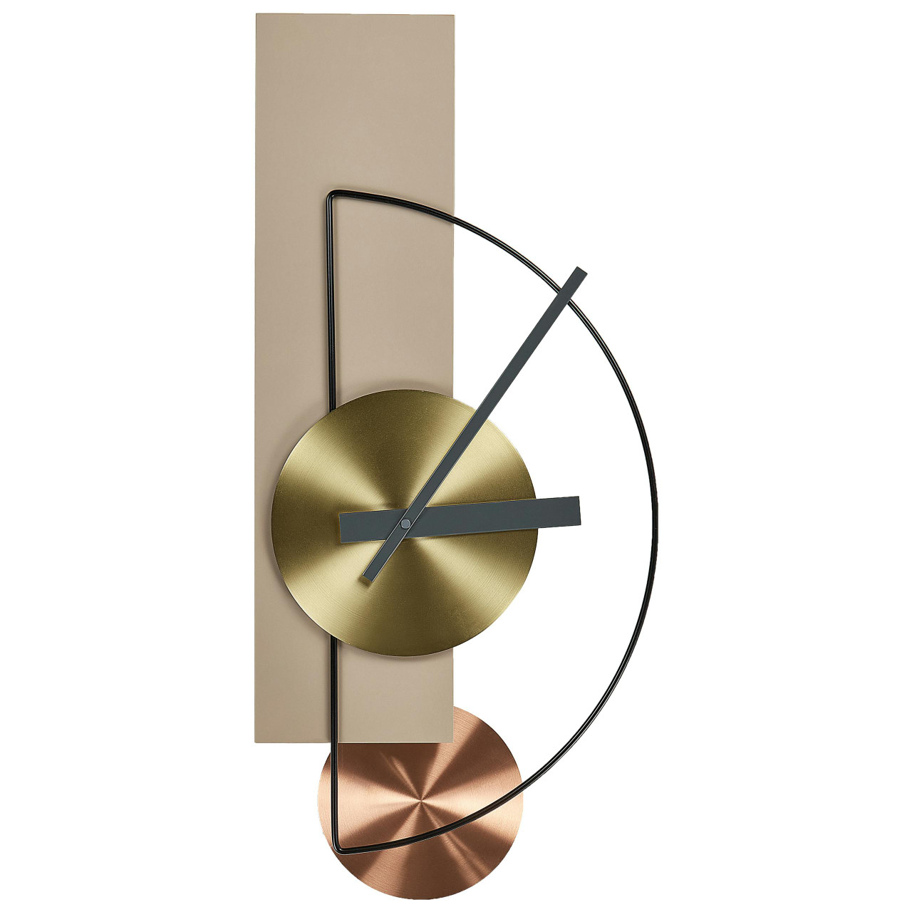 Reloj de Pared Cevins Acero Crema con Péndulo
