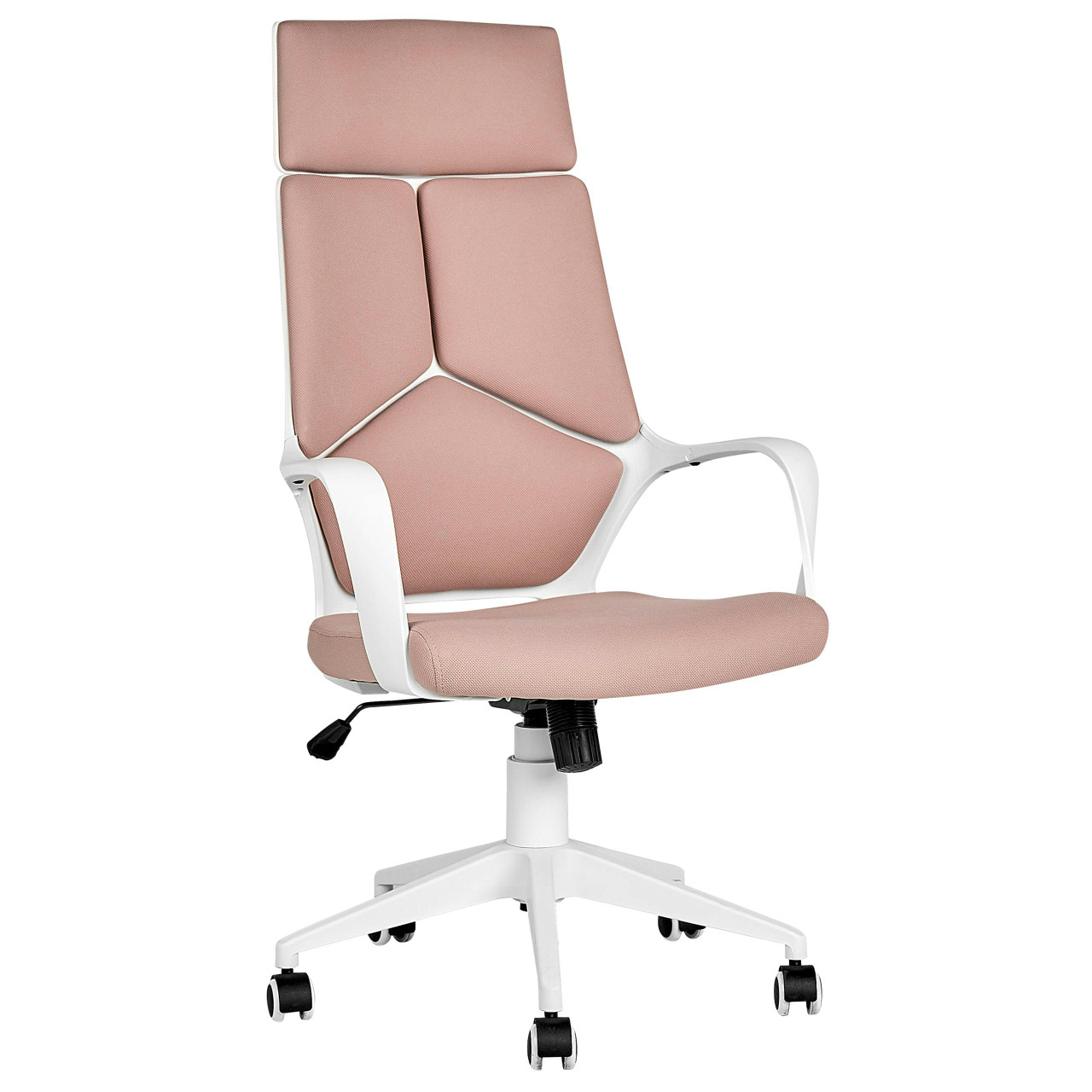 Silla de oficina Delight tejido rosa con reposacabezas