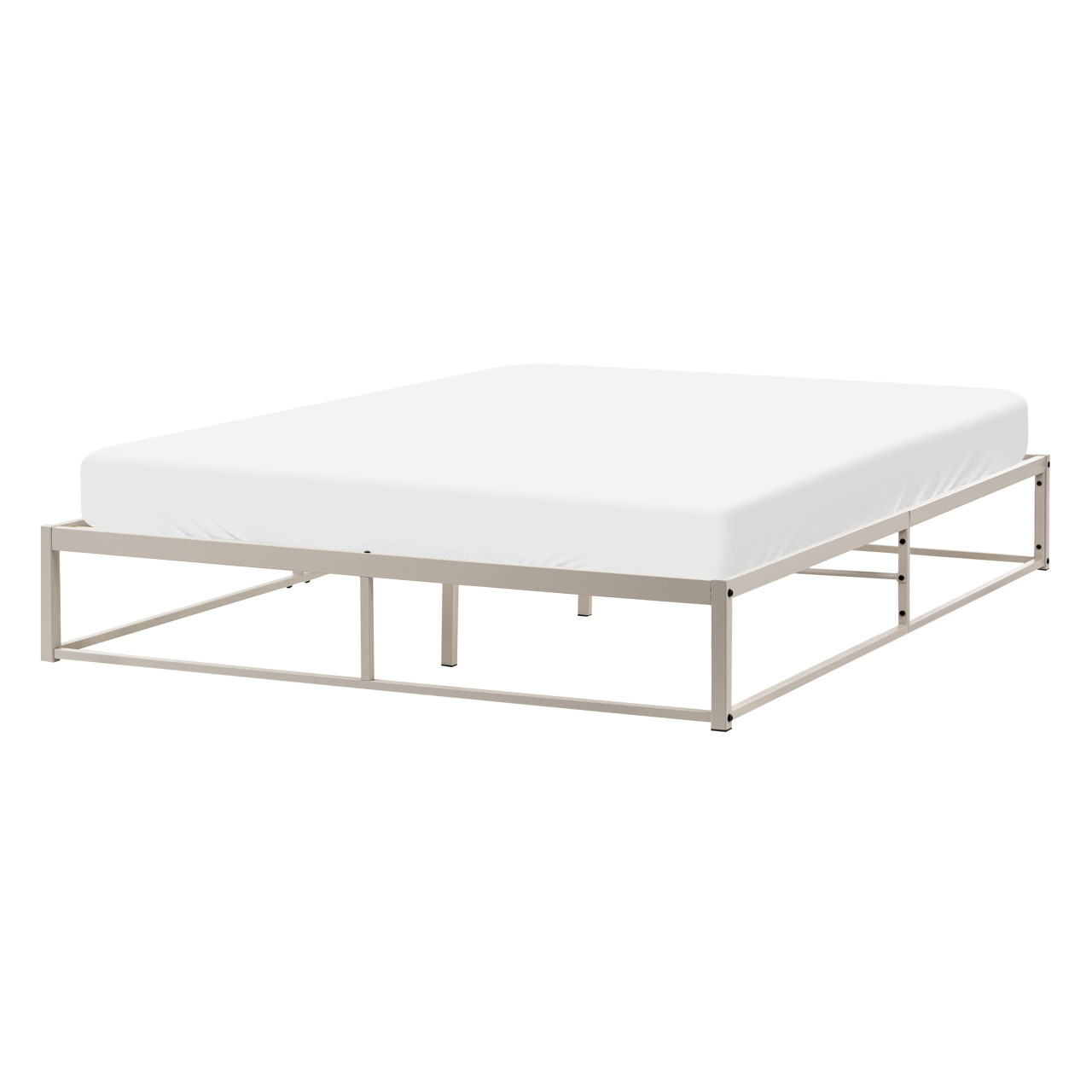 Cama doble Viry en metal con somier de lamas
