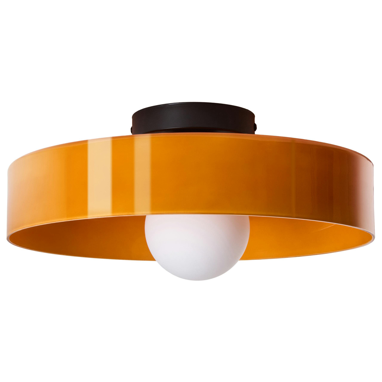 Luguse glass ceiling lamp orange