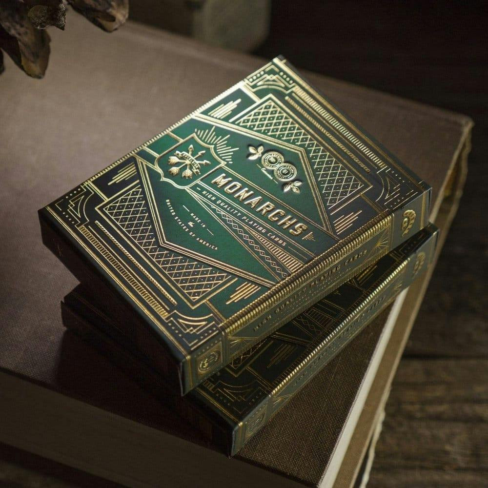 Cartas Monarch Green - Baraja premium de 52 cartas