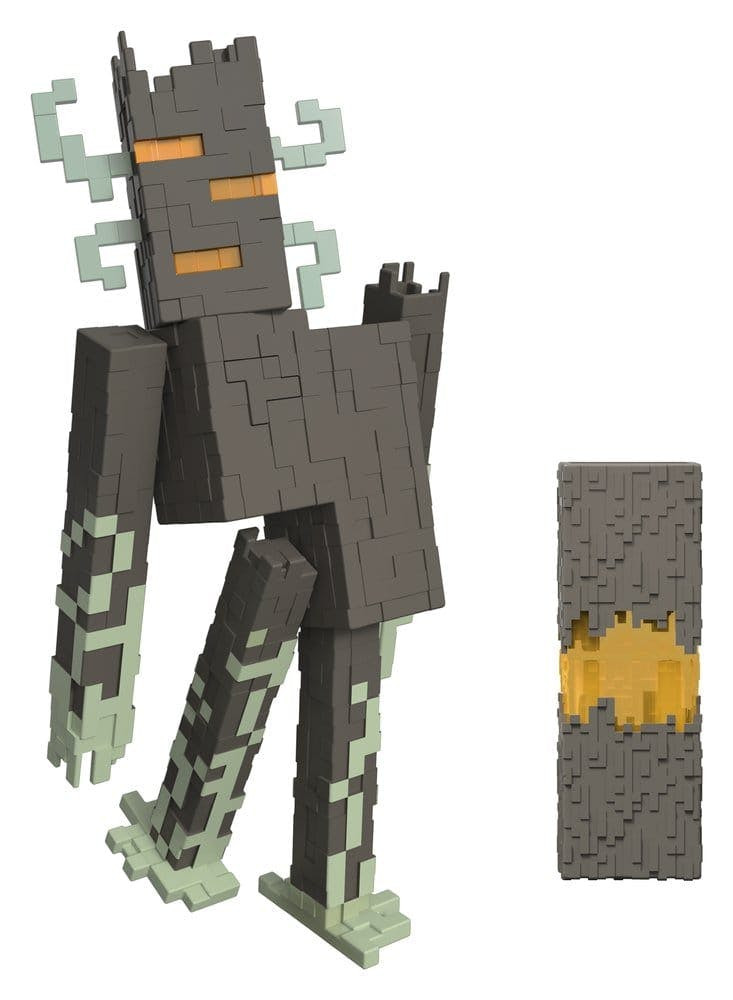 Minecraft action figure with lights and sounds, 20 cm, includes heart block