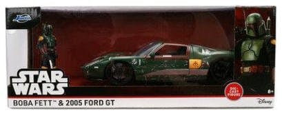 Die-cast 1:24 Ford GT con decoración Boba Fett y figura incluida