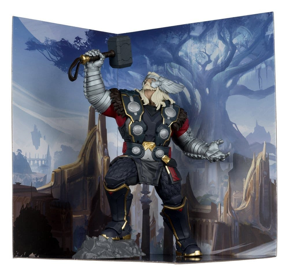 Thor Action Figure Marvel Rivals 1:10 with Environmental Base 19 cm