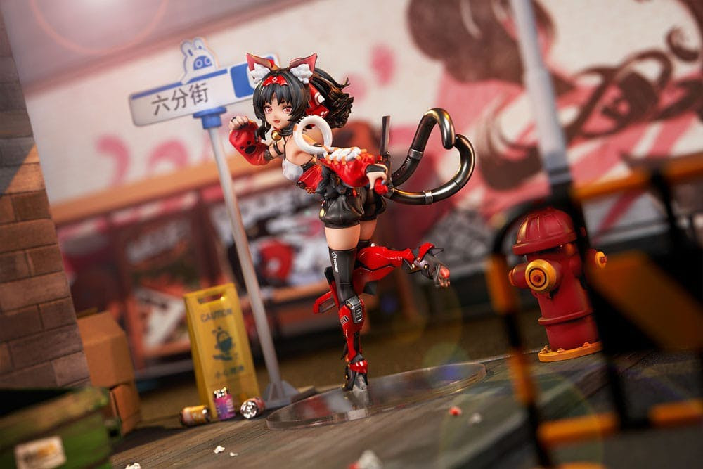 Figura PVC 1/7 Mana Nekomiya - 26 cm con base y llavero acrílico
